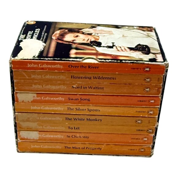 Vintage Forsyte Chronicles Penguin 9 Book Box Set TV Series BBC Tie-In 1960s - Picture 3 of 15
